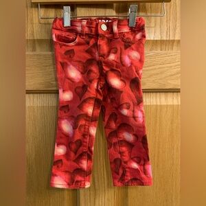 Baby Gap 1969 Red Heart Pants 18-24 mos. Mini Skinny Denim Girls